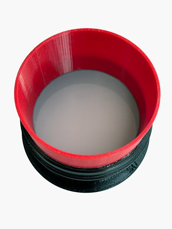 Red set of stackable sieves