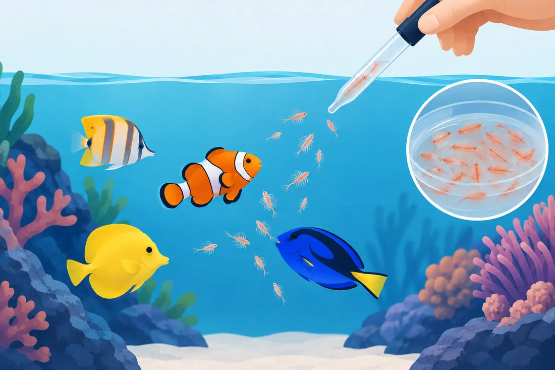 Feeding Live Brine Shrimp for Marine Fish