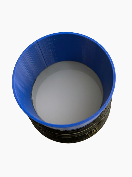 Blue set of stackable sieves