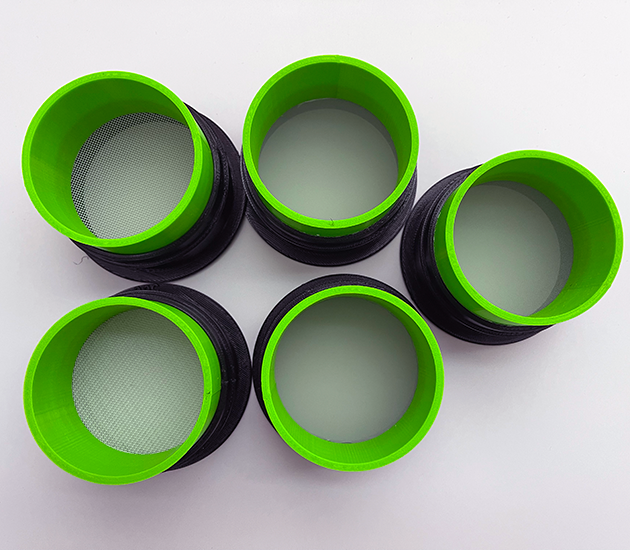 UV Green set of stackable sieves
