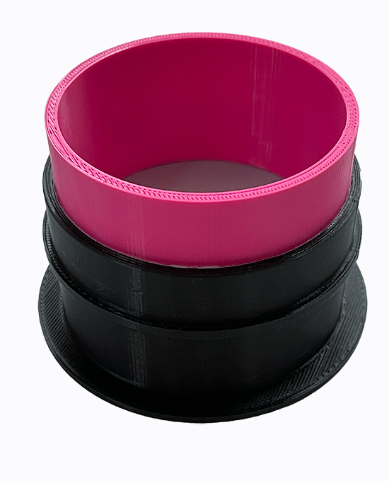 Pink set of stackable sieves