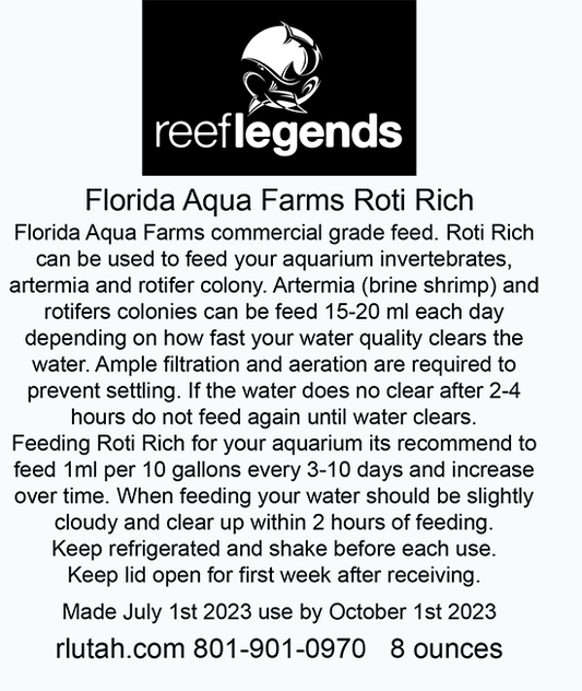 Live rotifers, pods and brine shrimp – Reef Legends