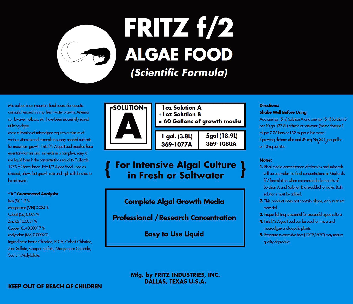 Fritz F/2 8oz per bottle 16oz total